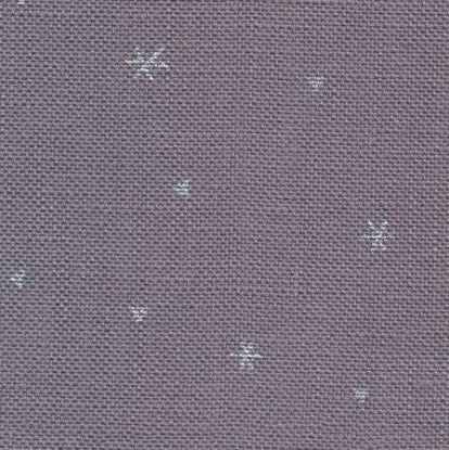 Zweigart Belfast 32Ct Sparkle Grey/White Stars Linen Pre Cut