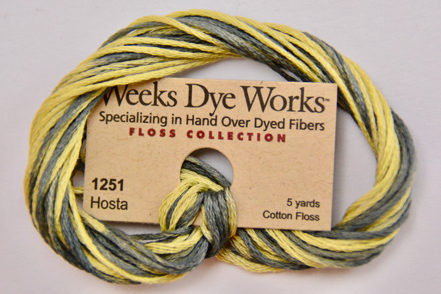 Hosta 1251 Weeks Dye Works 6-Strand Hand-Dyed Embroidery Floss