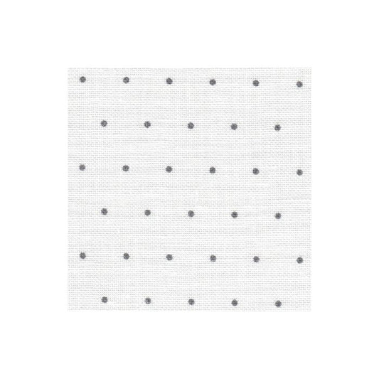 Zweigart Edinburgh 36Ct White with grey mini dots Linen Pre-cut