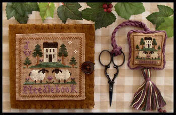 Wool Needlebook and Scissor Fob Cross Stitch Pattern Little House Needleworks