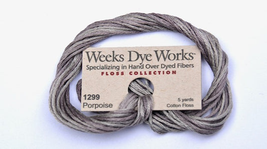 Porpoise 1299 Weeks Dye Works 6-Strand Hand-Dyed Embroidery Floss