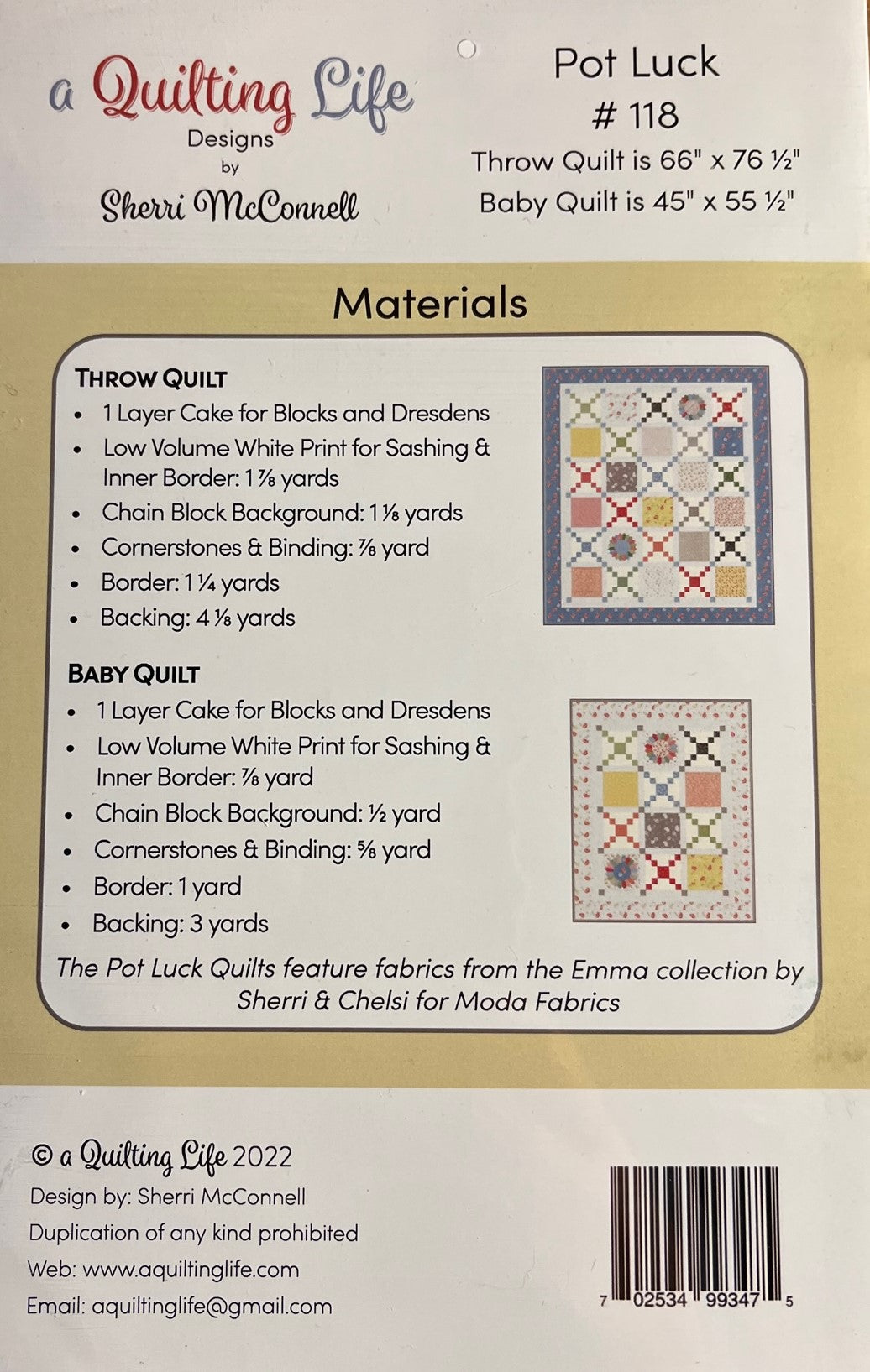 Pot Luck Quilt Pattern by A Quilting Life – The Rural Stitch Co