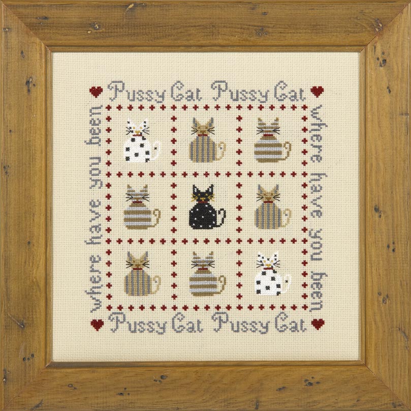 Pussy Cat Pussy Cat Cross Stitch Kit Historical Sampler Company