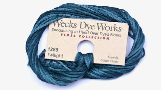 Twilight 1285 Weeks Dye Works 6-Strand Hand-Dyed Embroidery Floss