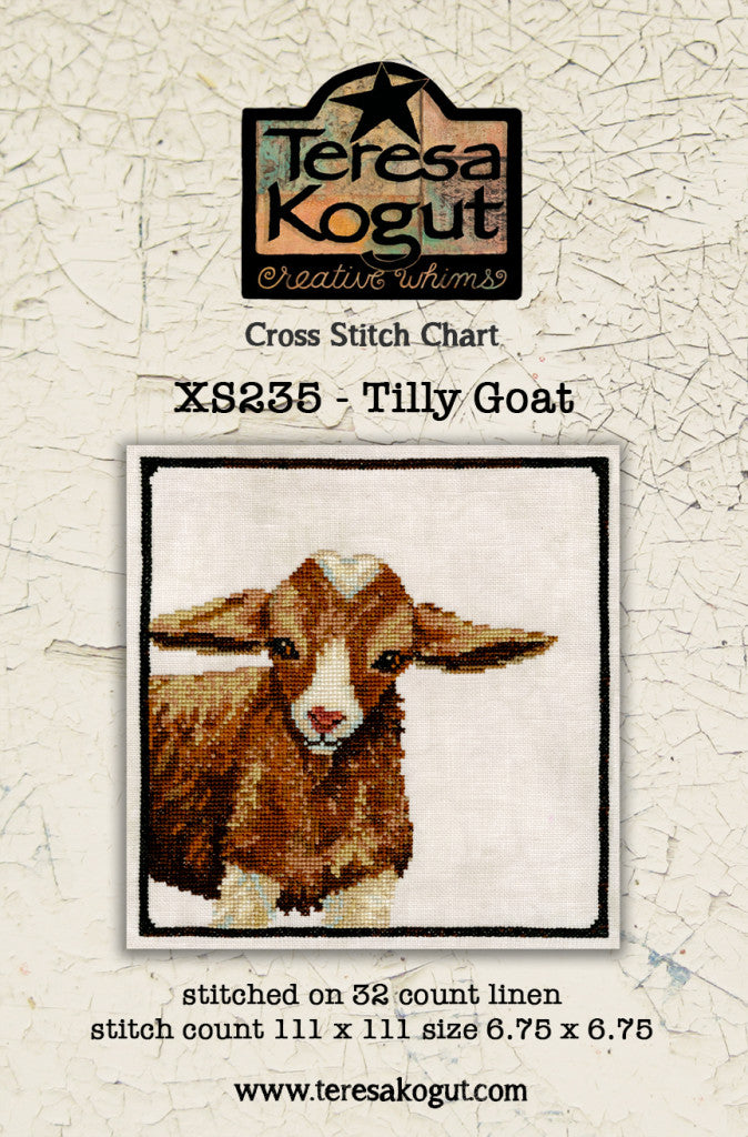 Tilly Goat Cross stitch pattern by Teresa Kogut
