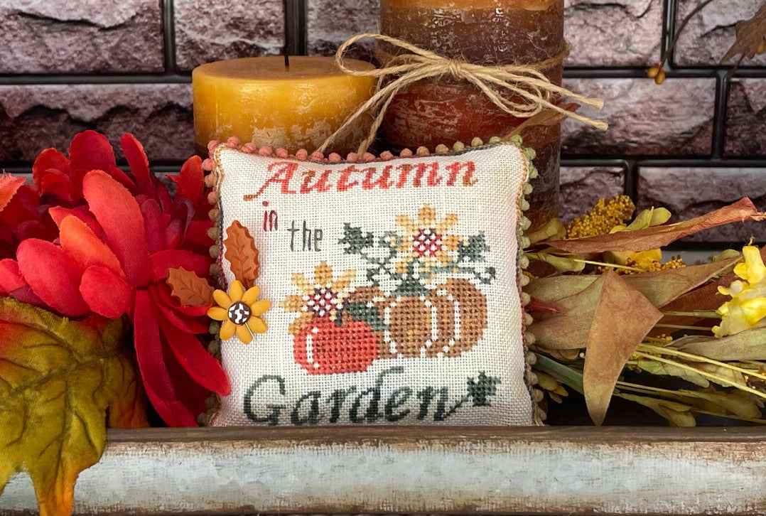 My Garden in Autumn Cross Stitch Pattern Mani di Donna