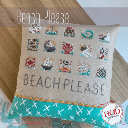 Hands on Design Beach Please Cross Stitch Pattern