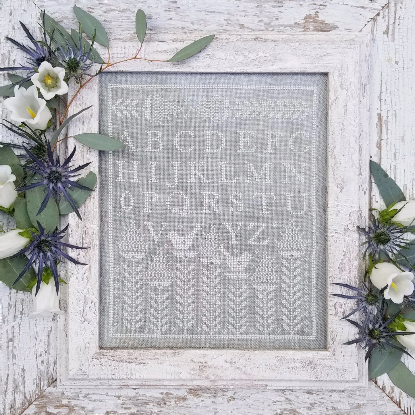 Bower Birds Cross Stitch Pattern Hello from Liz Mathews